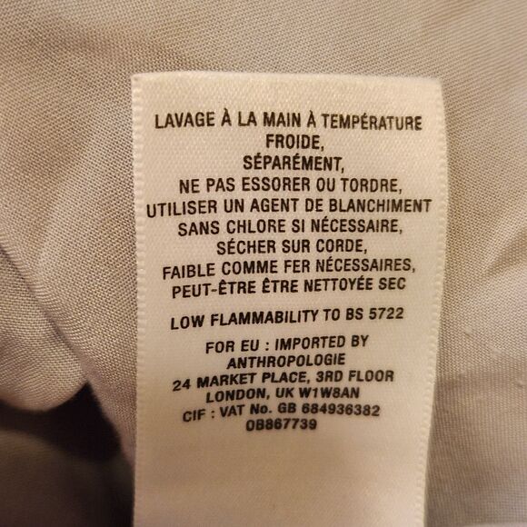 Anthropologie Pale Lavender Escharpe (Scarf) Print Full Gathered Skirt, Sz 0 - Picture 8 of 10